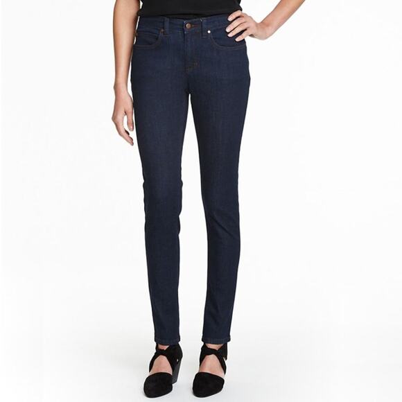 Eileen Fisher Denim - 2/$30 Eileen Fisher Organic Denim Skinny Jeans 4 Rinsed Black Mid Rise #6653